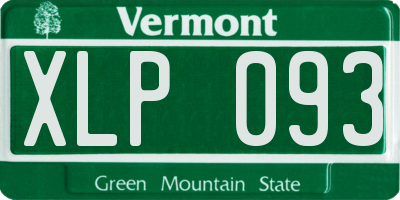 VT license plate XLP093