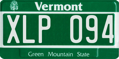 VT license plate XLP094
