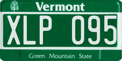 VT license plate XLP095