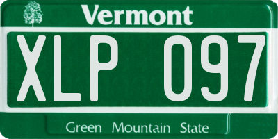 VT license plate XLP097