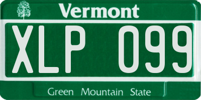 VT license plate XLP099