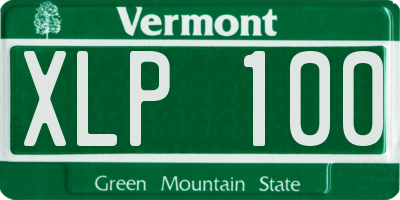 VT license plate XLP100