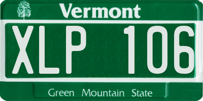 VT license plate XLP106
