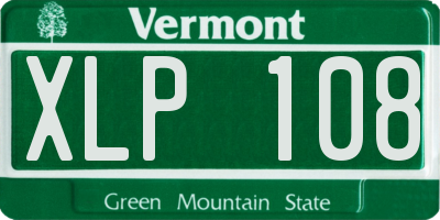 VT license plate XLP108