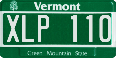 VT license plate XLP110