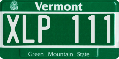 VT license plate XLP111