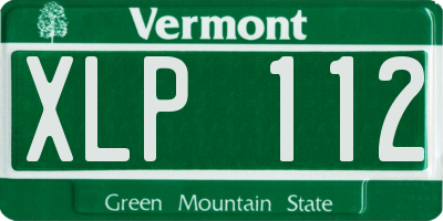 VT license plate XLP112