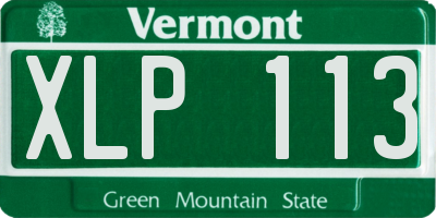 VT license plate XLP113
