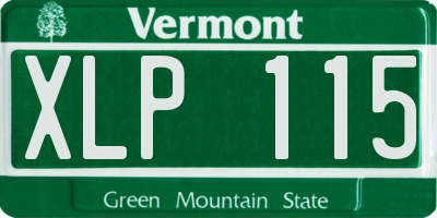 VT license plate XLP115