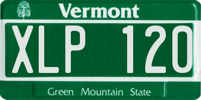 VT license plate XLP120