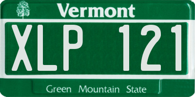 VT license plate XLP121