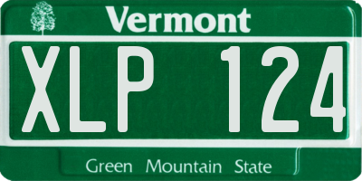 VT license plate XLP124
