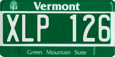 VT license plate XLP126