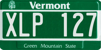 VT license plate XLP127