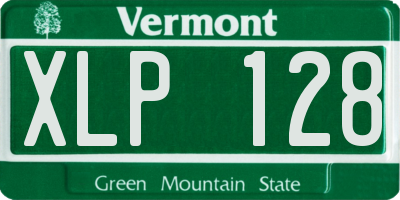 VT license plate XLP128