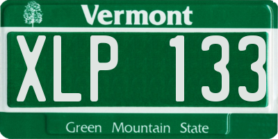 VT license plate XLP133