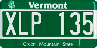 VT license plate XLP135