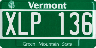 VT license plate XLP136
