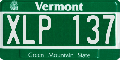 VT license plate XLP137