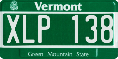 VT license plate XLP138
