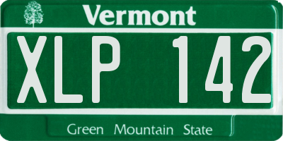 VT license plate XLP142