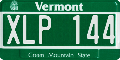 VT license plate XLP144