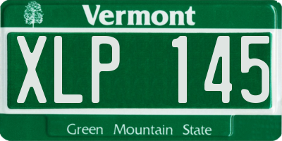 VT license plate XLP145