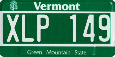 VT license plate XLP149