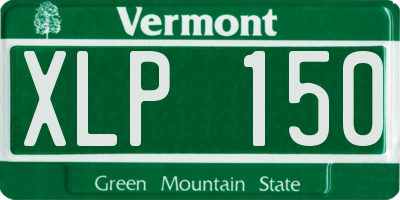VT license plate XLP150