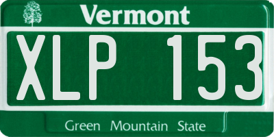 VT license plate XLP153