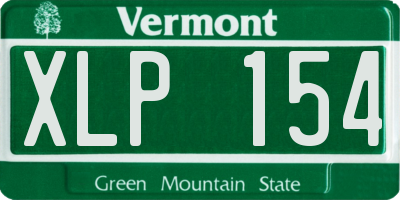 VT license plate XLP154