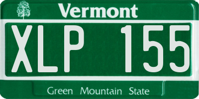 VT license plate XLP155