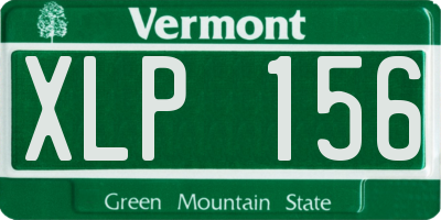 VT license plate XLP156