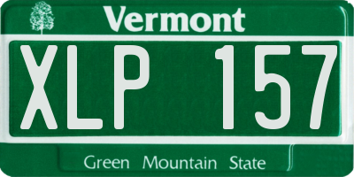 VT license plate XLP157