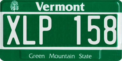 VT license plate XLP158