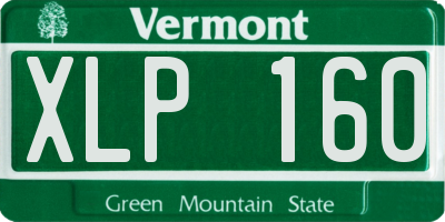VT license plate XLP160