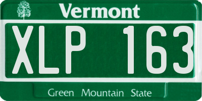 VT license plate XLP163