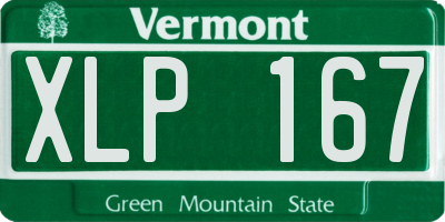 VT license plate XLP167