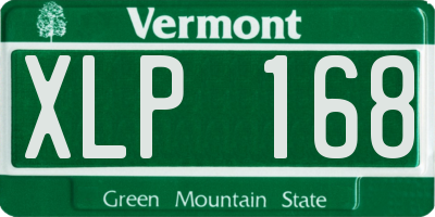 VT license plate XLP168
