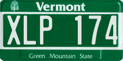 VT license plate XLP174