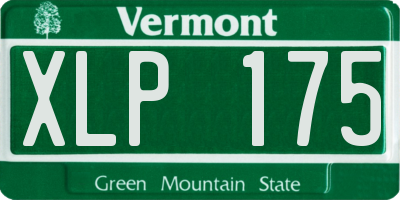 VT license plate XLP175