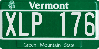 VT license plate XLP176