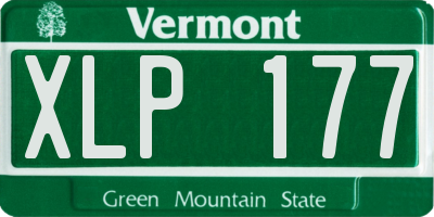 VT license plate XLP177