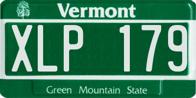 VT license plate XLP179