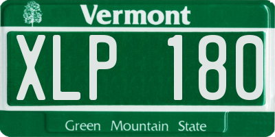 VT license plate XLP180