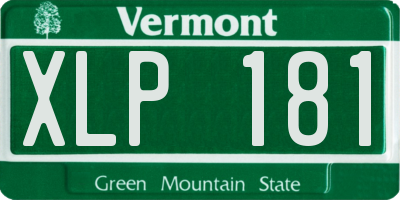 VT license plate XLP181