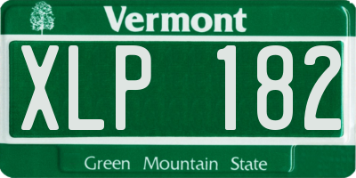 VT license plate XLP182