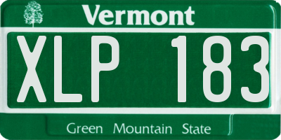 VT license plate XLP183