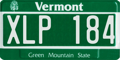 VT license plate XLP184
