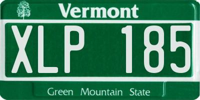 VT license plate XLP185